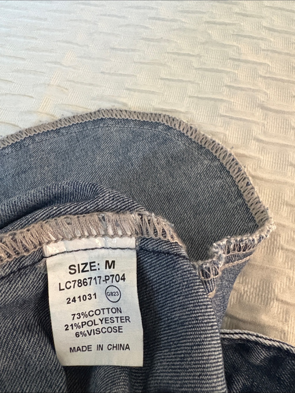 Denim Button-Front SS Dress - Med - Picture 4 of 8